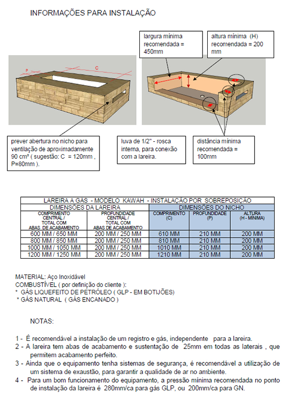 Lareira a Gás modelo Kawah