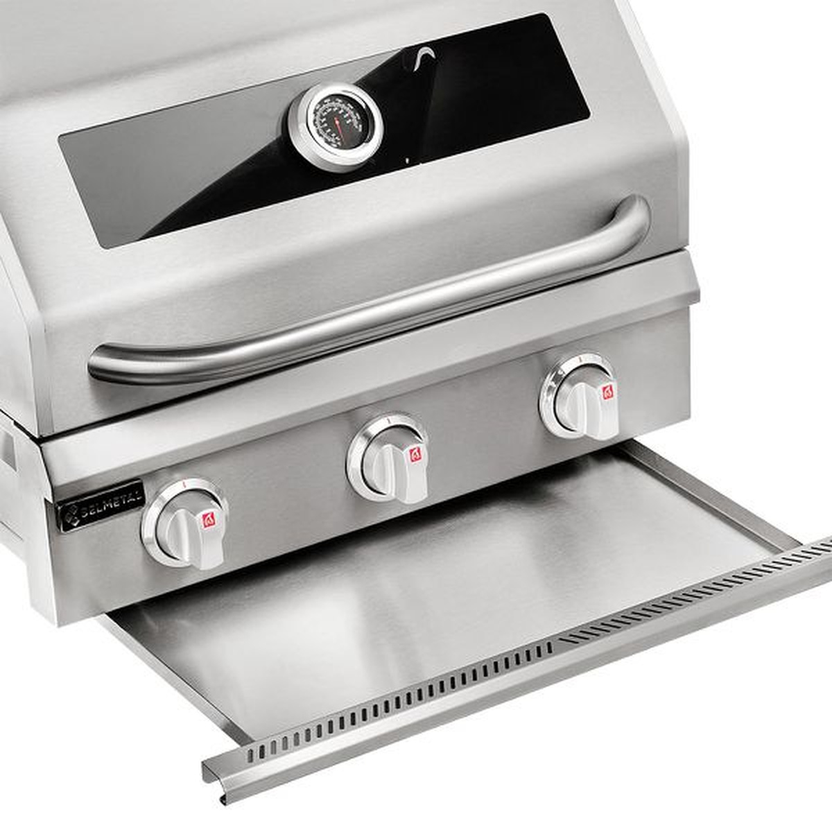 Churrasqueira a Gás Montana 3 queimadores com Visor de vidro AISI 304 - Selmetal - Empório do Lazer