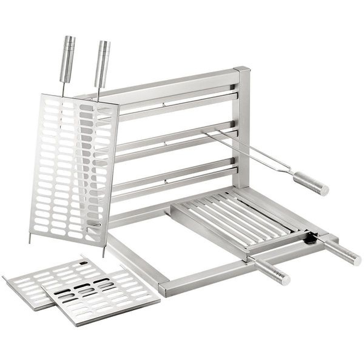Estrutura Kit Grill Max 70x50x40cm - Escovada - Aisi 430 - Selmetal - Empório do Lazer