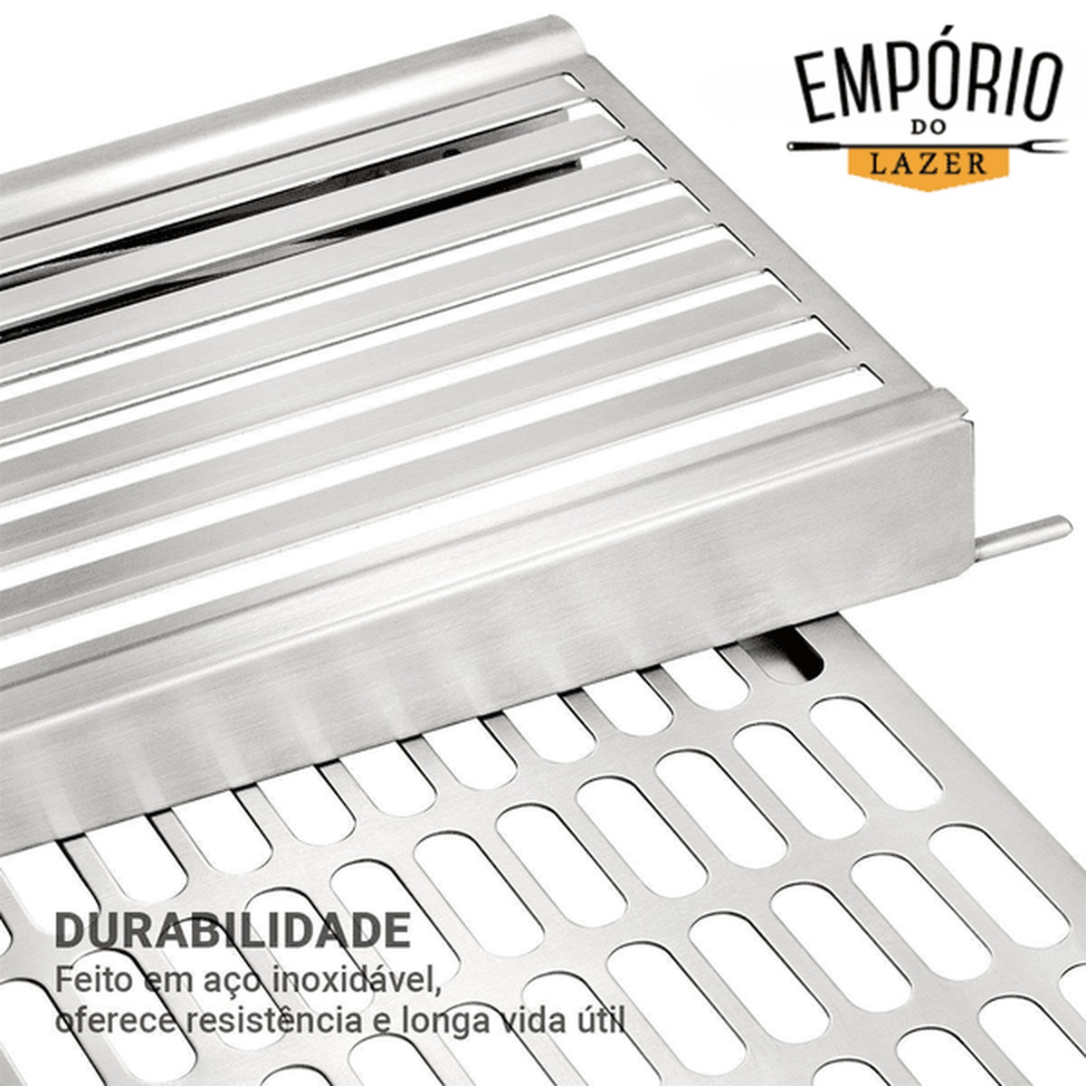 Estrutura Kit Grill Max 80x50x40cm - Escovada - Aisi 430 - Selmetal - Empório do Lazer