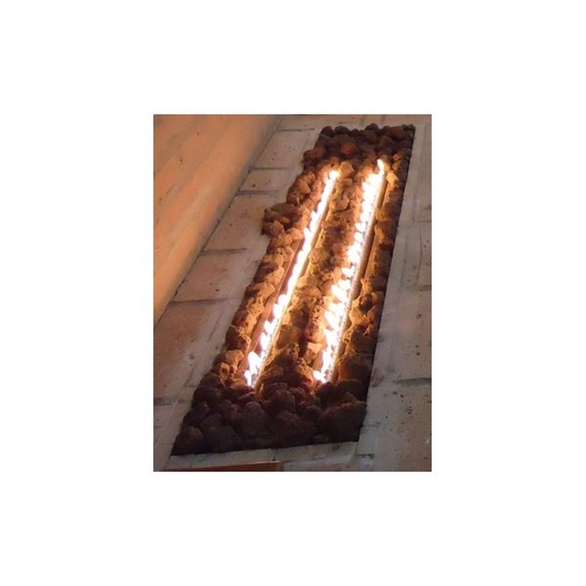 Kit Lareira 60cm a Gás com Controle Remoto com 02 Linhas de Fogo - LCZ