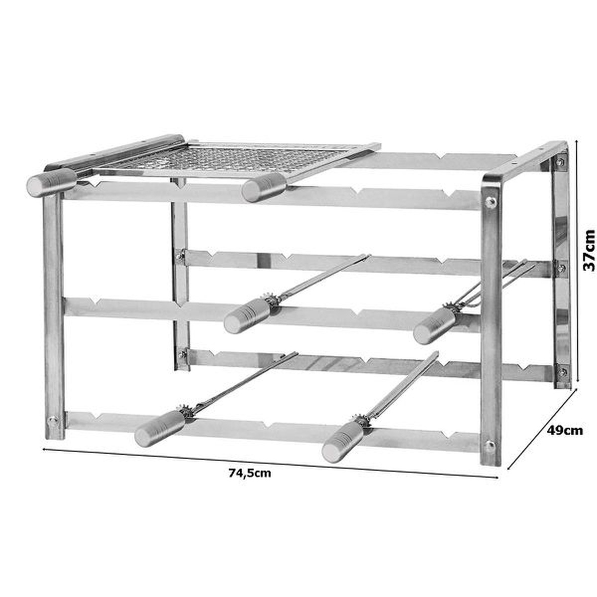 Kit Suporte 1006 Em Inox Premium - Giragrill - Empório do Lazer