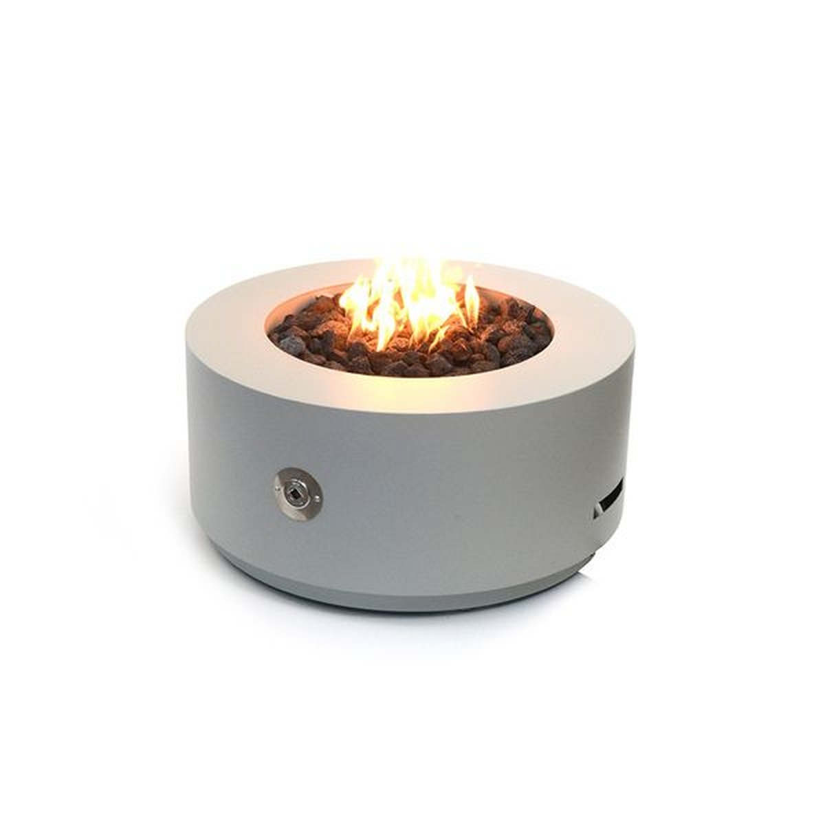 Lareira Fire Pit Á Gás Para Área Externa Coliseum Base Metálica Cinza - K3 Imports