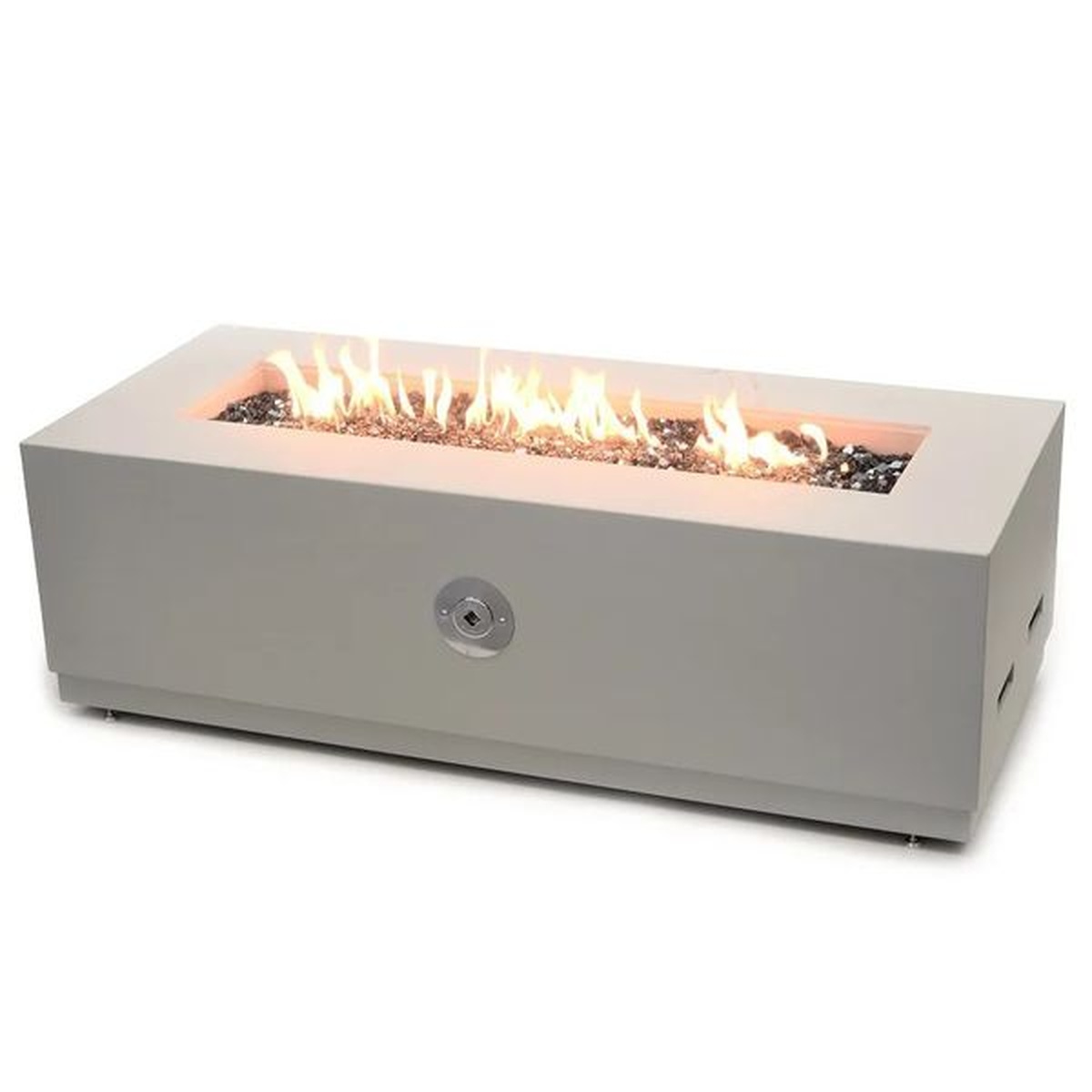 Lareira Fire Pit Á Gás Para Área Externa Santa Helena Base Cimentícia Cinza - K3 Imports