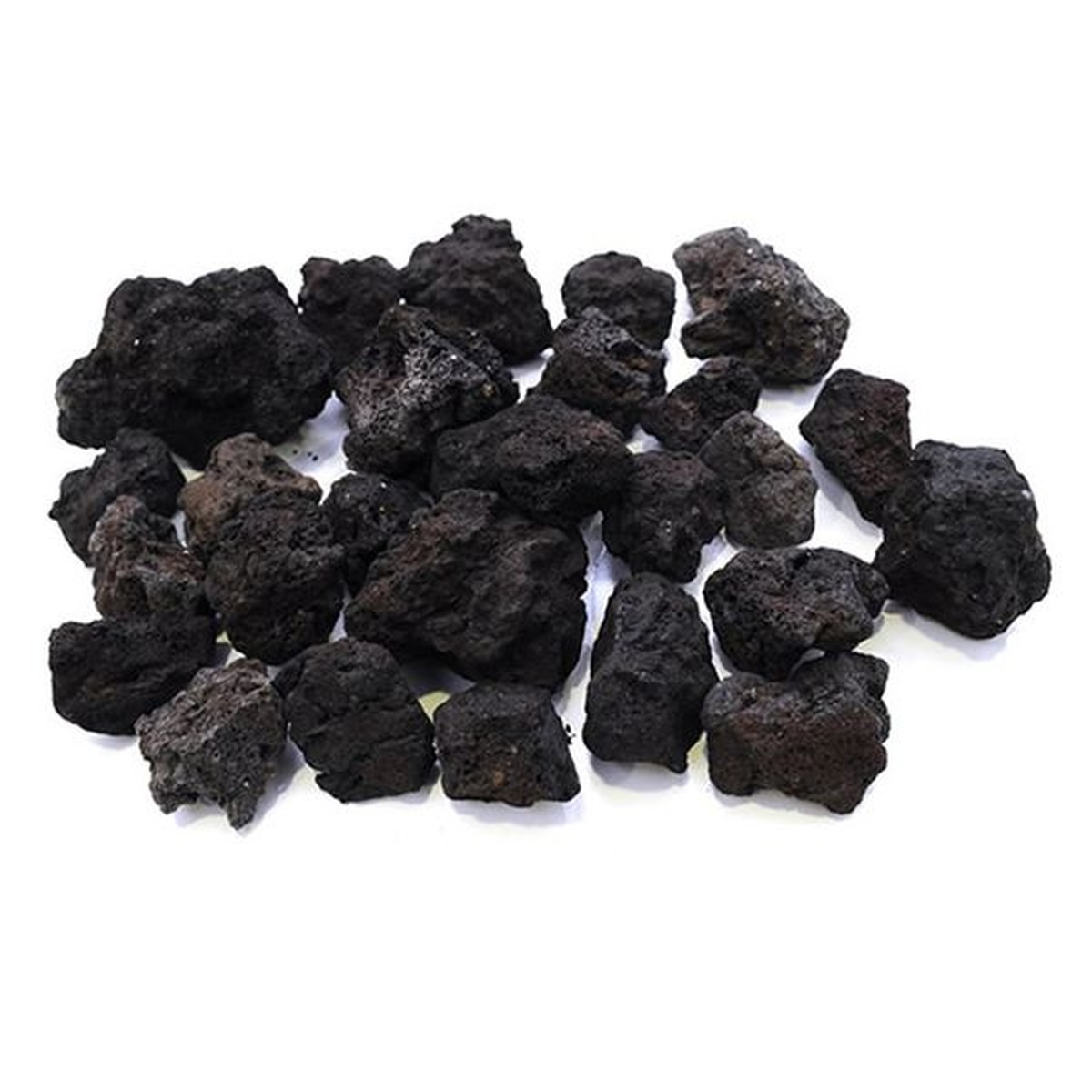 Pedra Vulcânica Preta Para Lareira Ou Churrasqueira Pacote 2kg - Empório do Lazer